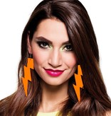 Eightees Oorbellen Flash neon oranje
