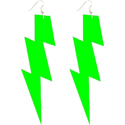 Eightees Oorbellen Flash neon groen