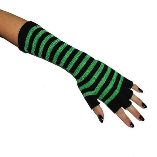 Handschoenen Neon gestreept Groen Vingerloos