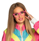 Partybril Neon Roze Zonder Glas