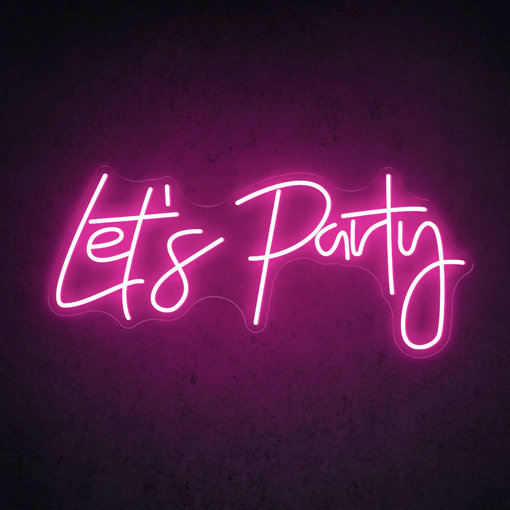 Neon Licht Let's Party Decoratie