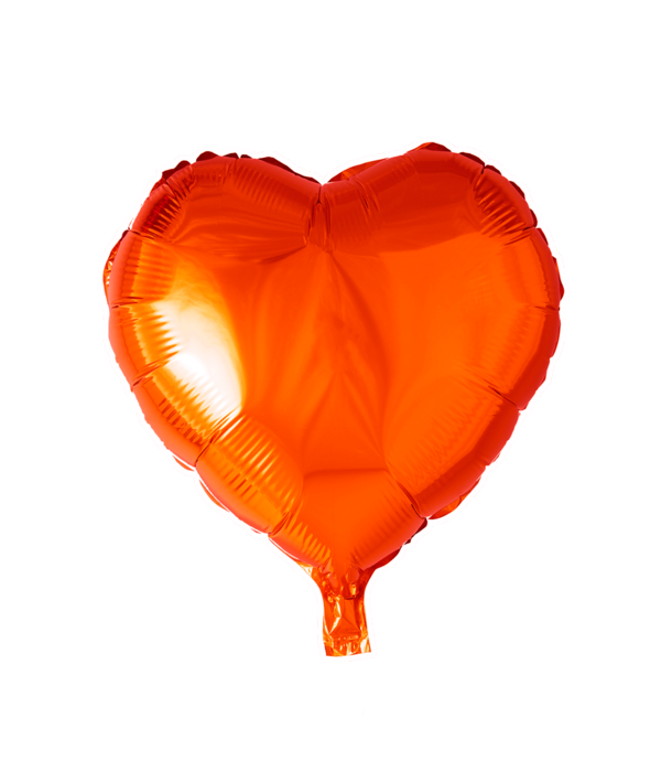 Folieballon Hart Oranje (45cm)