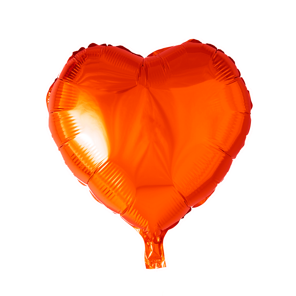Folieballon Hart Oranje (45cm)