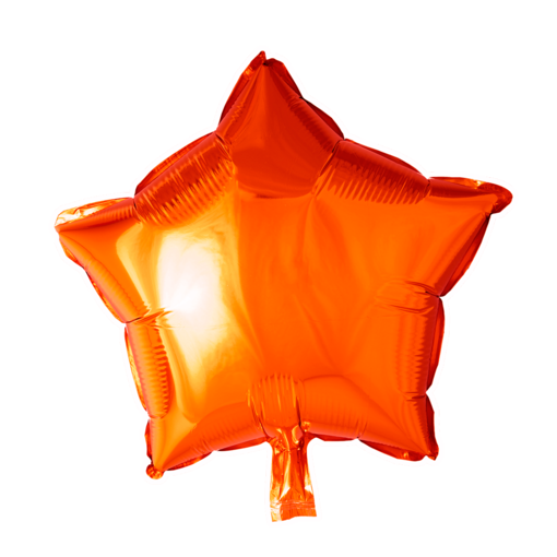 Folieballon Ster Oranje (45cm)