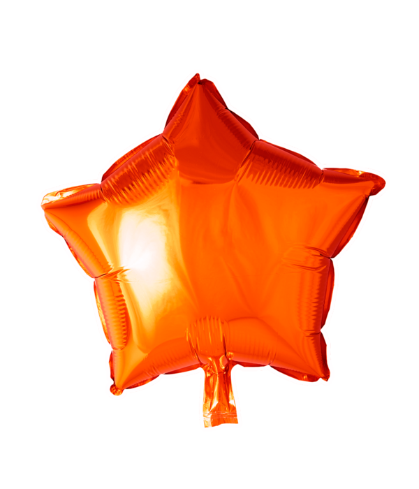 Folieballon Ster Oranje (45cm)