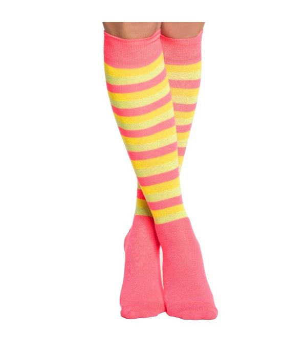 Kousen Neon Roze/Geel/Groen Bracha