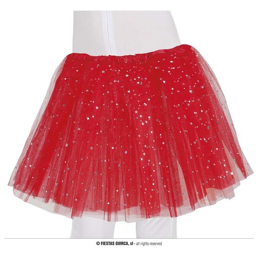 Tutu Rood Met Zilveren Sterren Kind