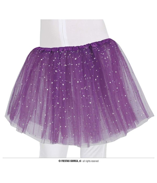 Tutu Paars Met Zilveren Sterren Kind