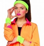 80's zweetband set geel