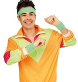 80's zweetband set neon groen