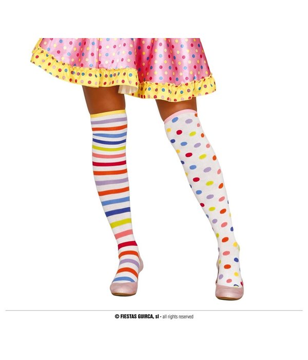 Clowns Pantykousen Strepen En Stippen