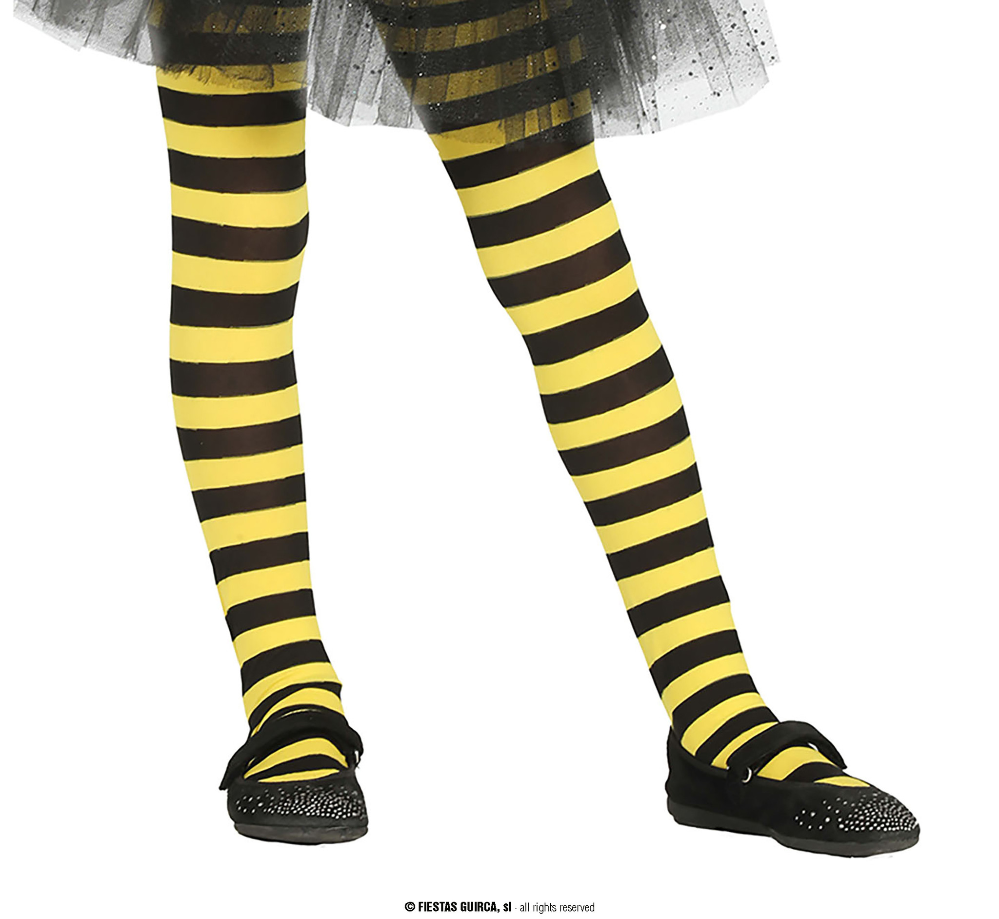 Panty Zwart/Geel Kind Feestbazaar.nl