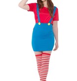 Super loodgieter rood dames kostuum