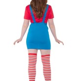 Super loodgieter rood dames kostuum