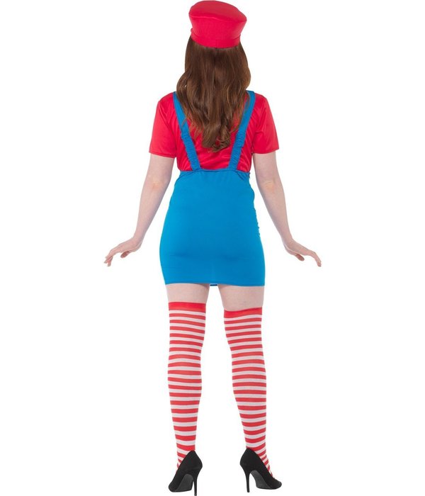 Super loodgieter rood dames kostuum