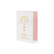 Geboortekaart Met Hangdecoratie Walvis Roze