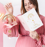 Geboortekaart Met Hangdecoratie Walvis Roze