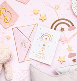 Geboortekaart Met Hangdecoratie Walvis Roze