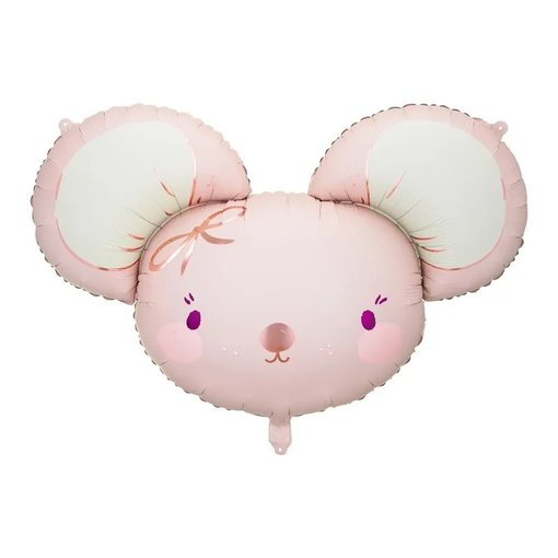 Folieballon Muis Licht Roze (96x64cm)