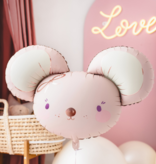 Folieballon Muis Licht Roze (96x64cm)