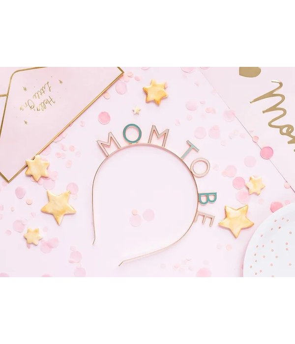 Diadeem 'Mom To Be' Blauw / Roze