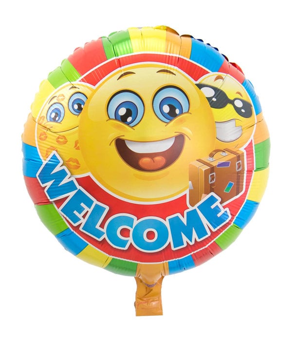 Emoji Folieballon 'Welcome' (45cm)
