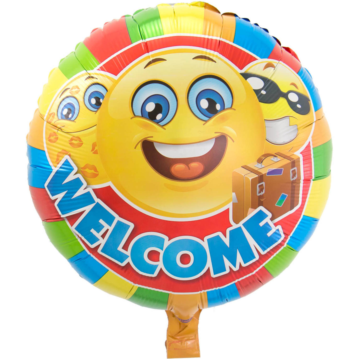 Folat - Folieballon - Smiley - Welcome - Zonder vulling - 43cm