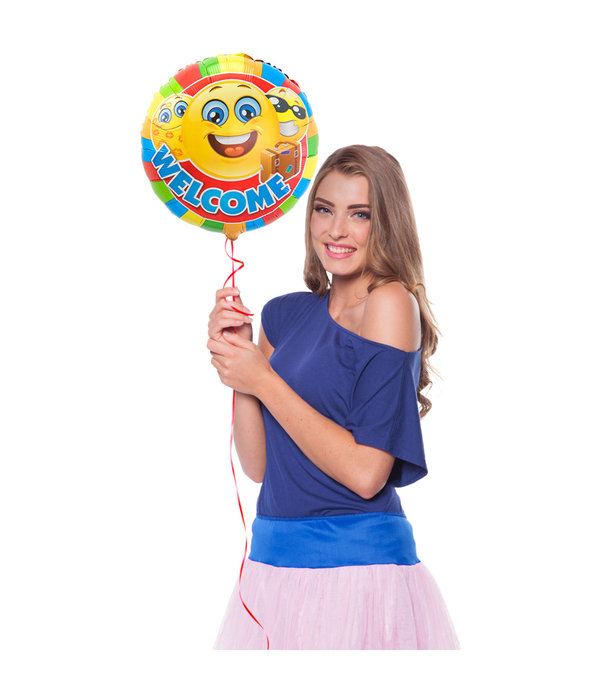 Emoji Folieballon 'Welcome' (45cm)