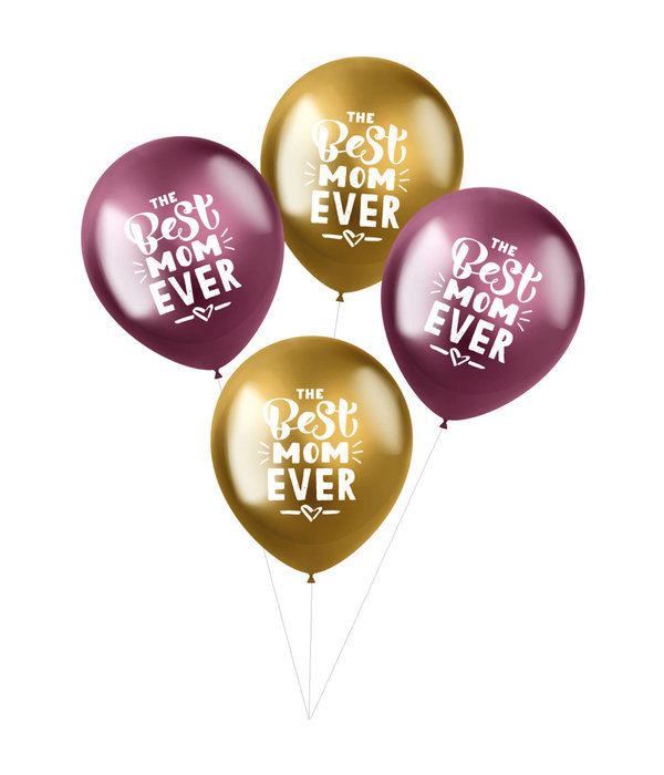Shimmer Ballonnen 'Best Mom Ever' (4st)