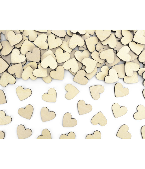 Houten Confetti Hartjes (50st)