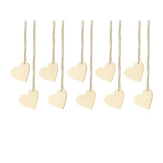 Houten Naamkaartjes In Hartvorm (10st)