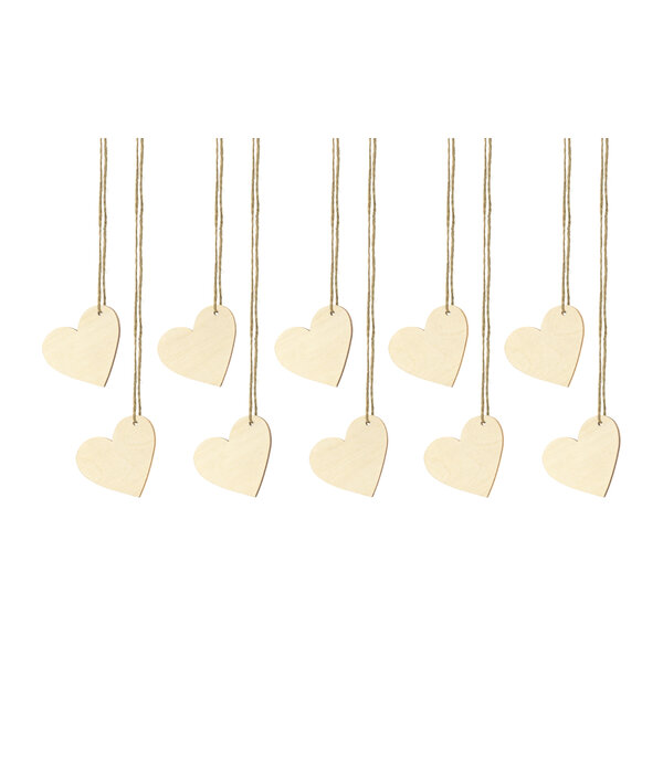 Houten Naamkaartjes In Hartvorm (10st)