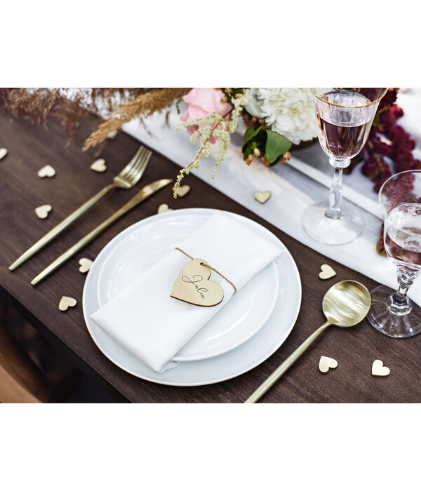 Houten Naamkaartjes In Hartvorm (10st)