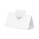 Bruiloft Naamkaartjes Hart Wit (10st)