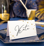 Naamkaartjes Sterren Wit/Goud (10st)