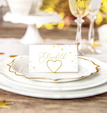 Naamkaartjes Sterren Wit/Goud (10st)