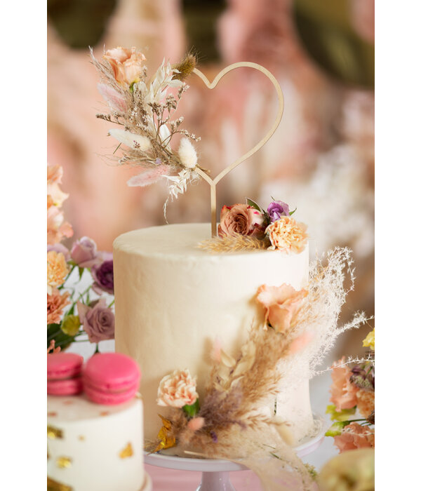 Taarttopper Houten Hart (23cm)