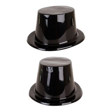 Hoge hoed zwart plastic