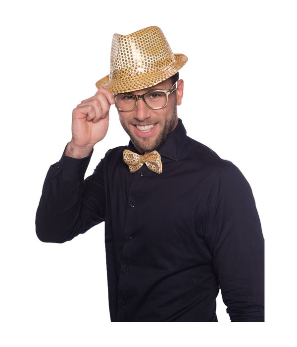 Bril Metallic Goud met glas