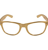 Bril Metallic Goud met glas