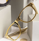 Bril Metallic Goud met glas