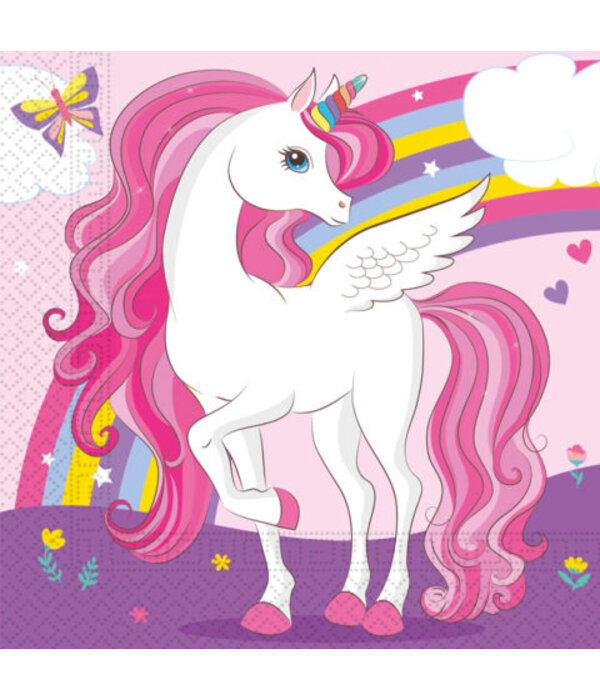 Unicorn Magic Rainbow Servetten (20st)