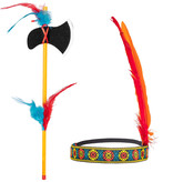 Indianenset Cheyenne (Tomahawk + Hoofdband)
