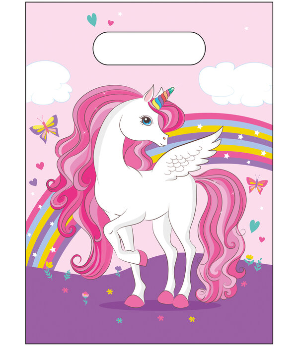 Regenboog Magic Eenhoorn Uitdeelzakjes (6st)