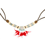 Halsketting met veertjes Indiaan Lootah