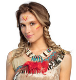 Halsketting met veertjes Indiaan Lootah
