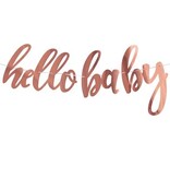 Letterslinger Hello Baby Rosé goud (3,6m)
