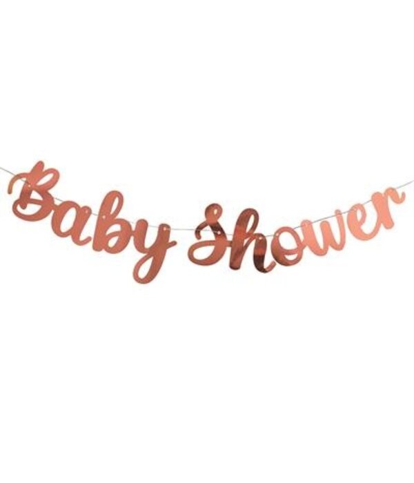 Letterslinger Baby Shower Rosé goud (3,6m)