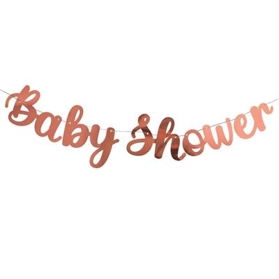 Letterslinger Baby Shower Rosé goud (3,6m) afbeelding