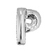 Folieballon Zilver Letter 'P' Groot
